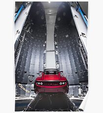SpaceX Falcon Heavy Roadster (8K Auflösung) Poster