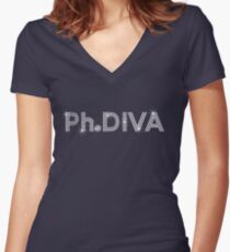 PhDiva - PhD Diva Doctorate Fitted V-Neck T-Shirt