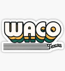 Waco, Texas | Retro Stripes Sticker