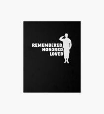 Memorial Day - Remembered Honored Loved Art Board