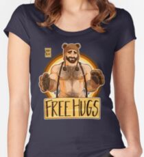 ADAM LIKES HUGS - BEAR PRIDE Women's Fitted Scoop T-Shirt