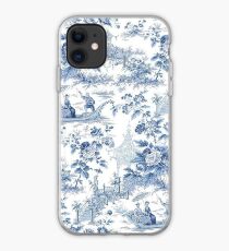 Powder Blue Chinoiserie Toile iPhone Case