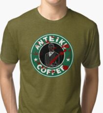 Camiseta de tejido mixto Café Anteiku