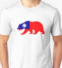 Flag Black Bear of Taiwan Slim Fit T-Shirt