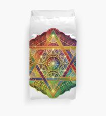 Funda nórdica El cubo de Metatron con Merkabah y flor de la vida