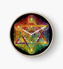 Metatron's Cube with Merkabah and Flower of Life Clock
