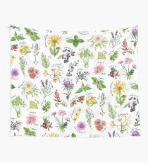 Plants & Herbs Alphabet Wall Tapestry