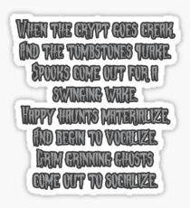 Grim Grinning Ghosts Sticker