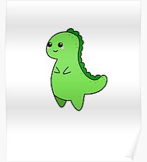 Kawaii Cute T-rex Tyrannosaurus Poster