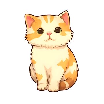 Cute Anime Kawaii Cat Sticker for Sale by Darcekar