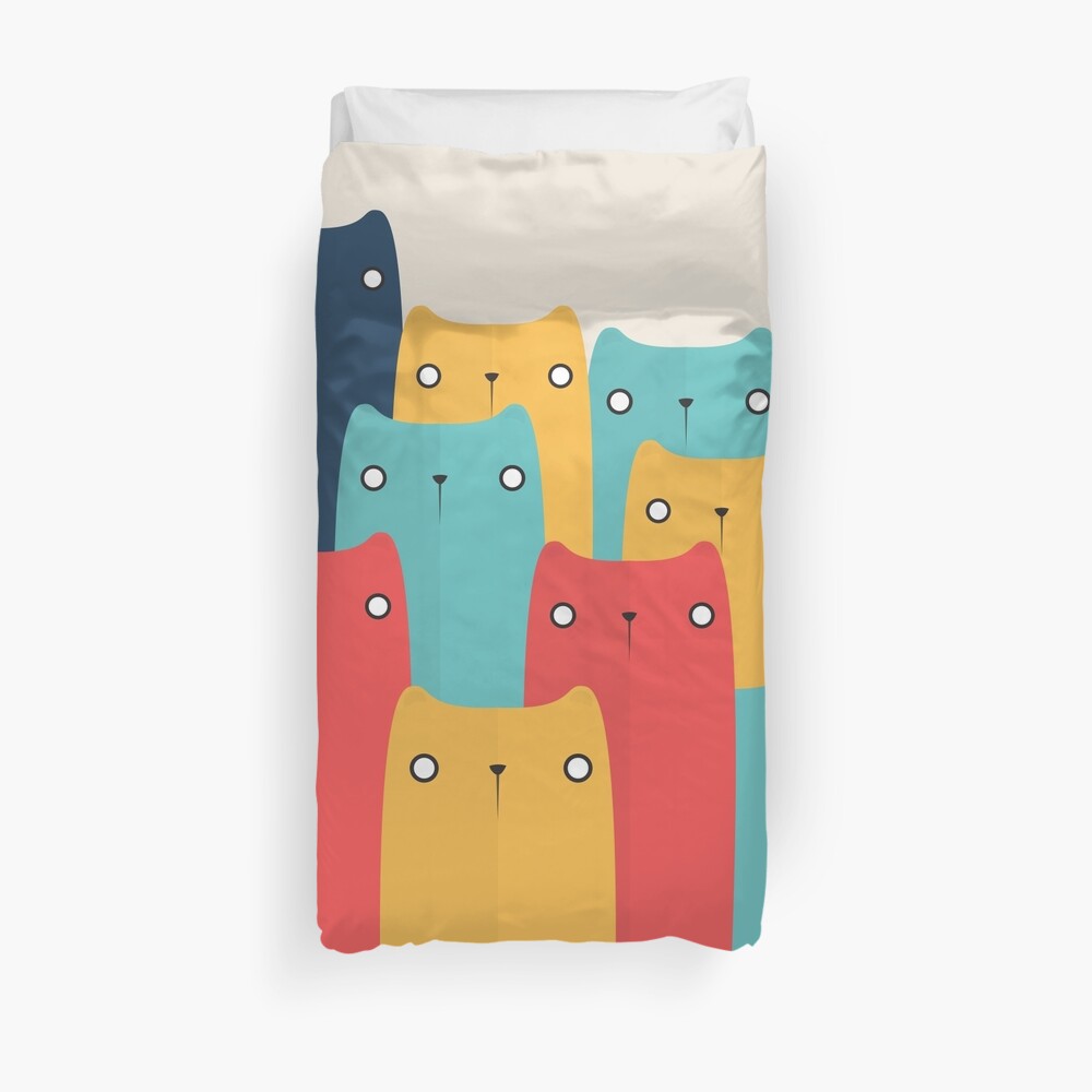"Cats" Duvet Cover by volkandalyan Redbubble