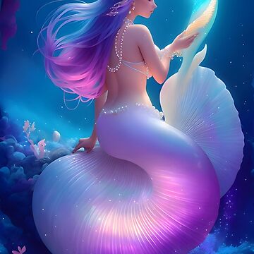 Mystical Glowing Mermaid | Sticker