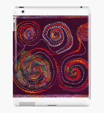 Circles on maroon iPad Case/Skin