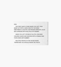 Sammi Sweetheart Letter Art Board Print