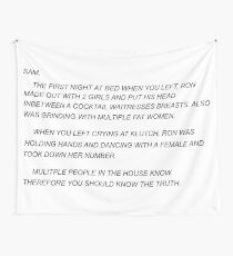 Sammi Sweetheart Letter Wall Tapestry