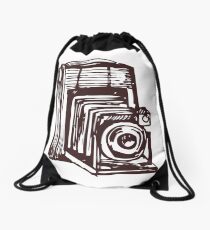 retro camera Drawstring Bag