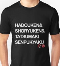 Camiseta ajustada Hadouken Shoryuken Tatsumaki Senpukyaku