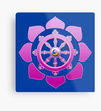 Dharma wheel Metal Print