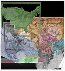 America Maps Poster