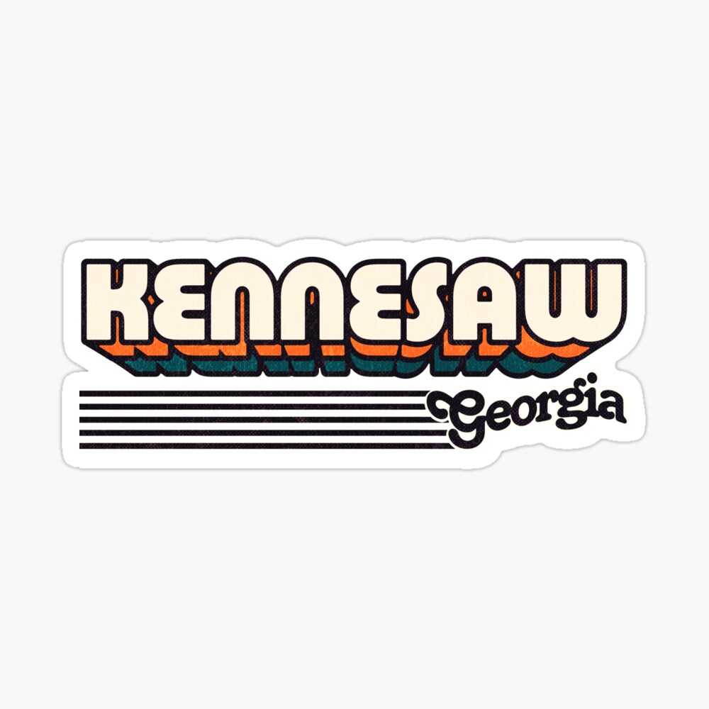 Kennesaw, Georgia | Retro Stripes Sticker