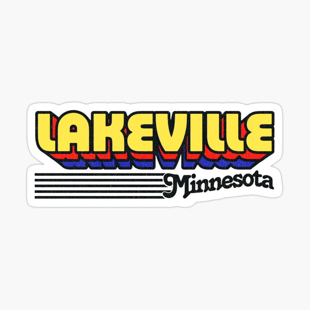 Lakeville, Minnesota | Retro Stripes Sticker