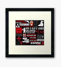 Videogame SPOILERS Framed Print