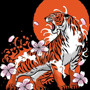 Japanese Tiger Sakura Shirt For Hawaiian