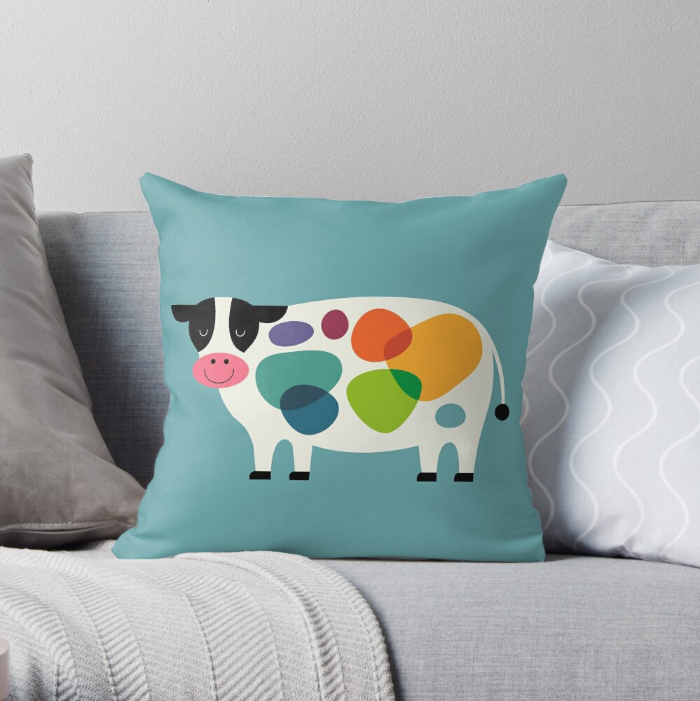 cow throw pillows