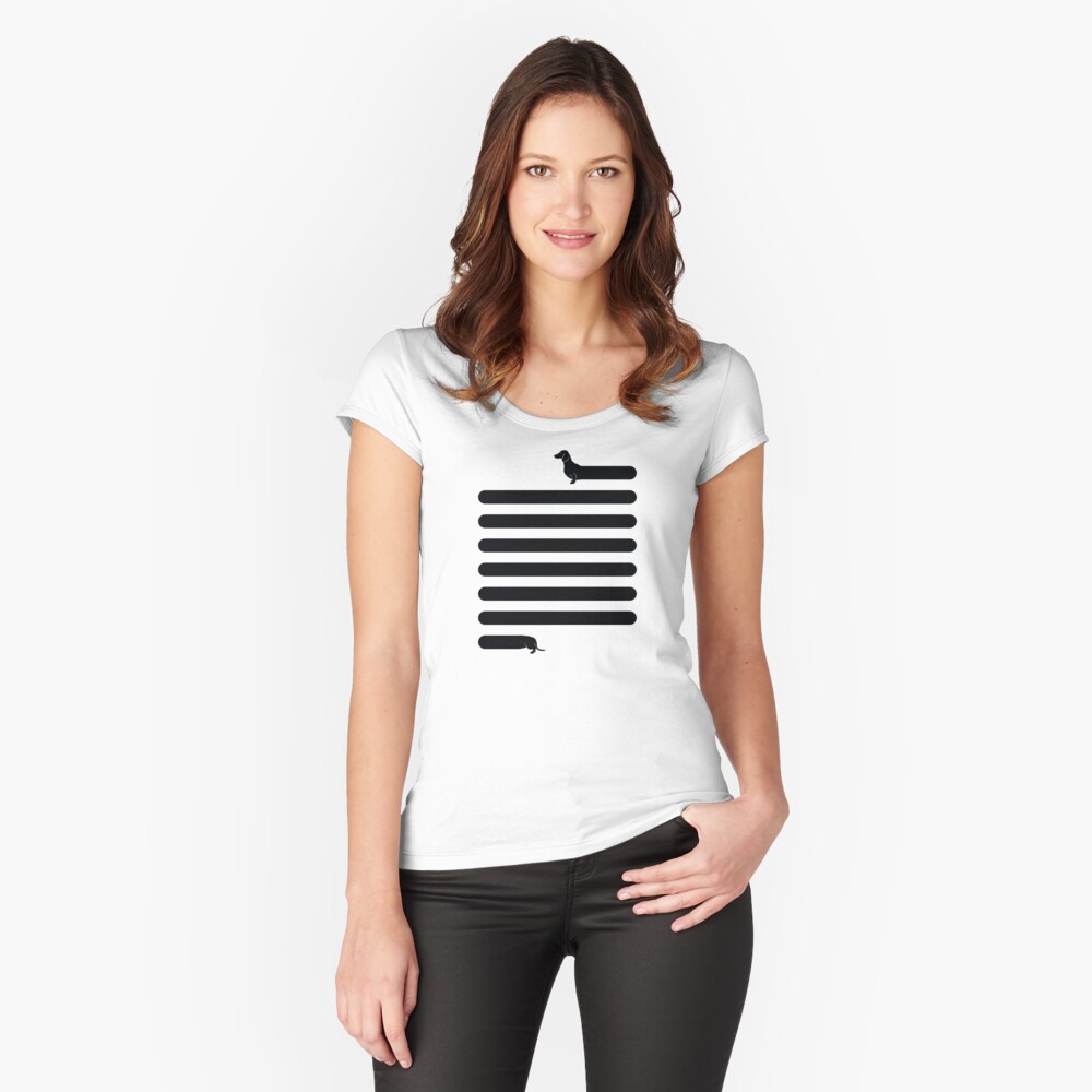 (Very) Long Dog Fitted Scoop T-Shirt