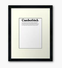 CUMBERBITCH TEE - 2nd Edition Framed Print