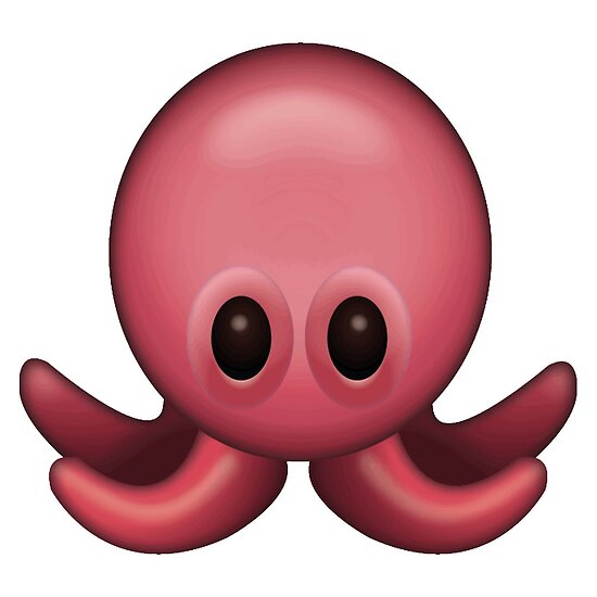 "octopus emoji" Poster by emswim07 Redbubble