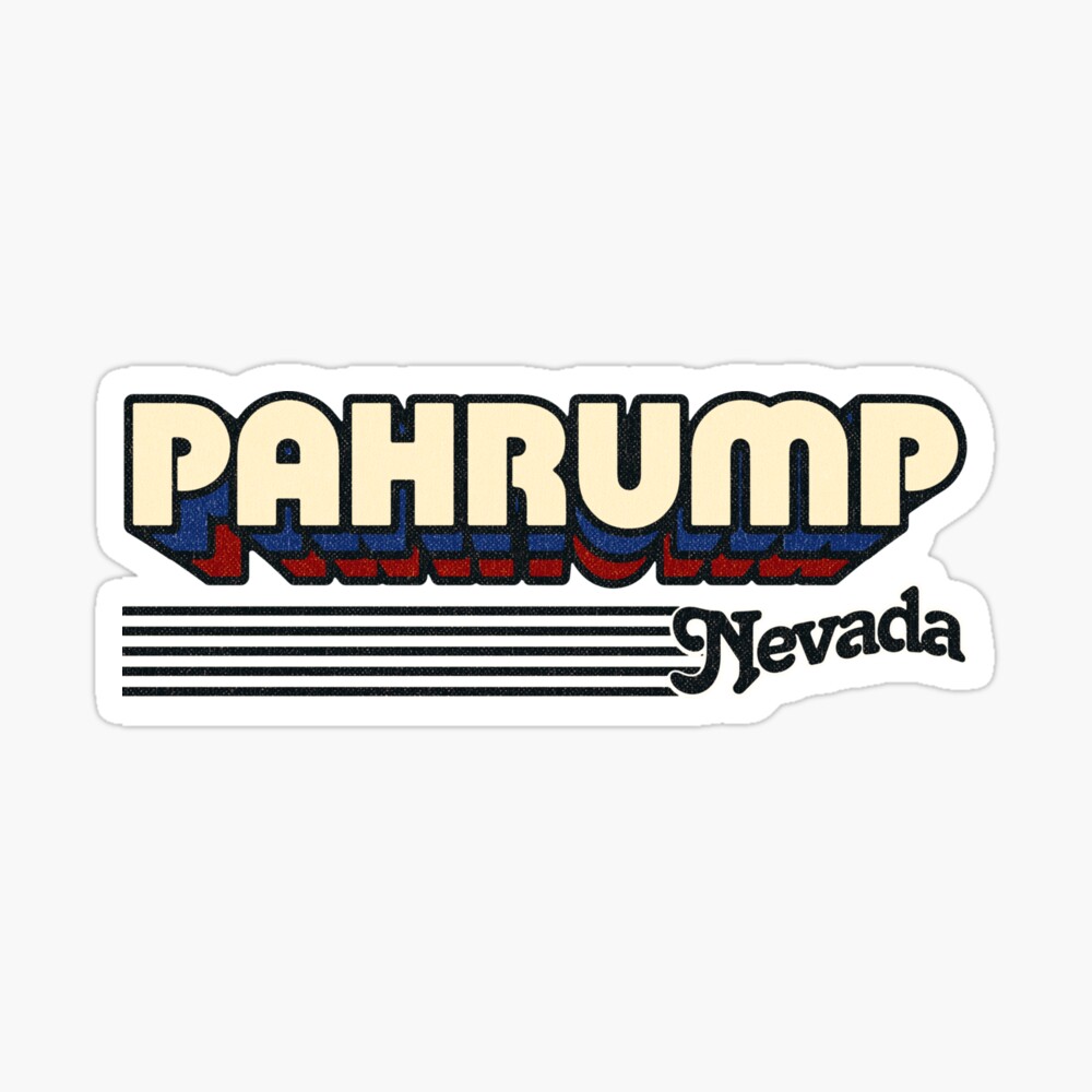 Pahrump, Nevada | Retro Stripes Sticker