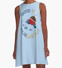 Water Is A Polar Molecule - Funny Chemistry Quote Gift A-Linien Kleid