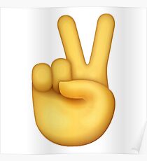 peace sign emoji Poster