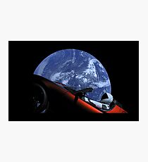 Starman in Tesla Roadster in Space Photographic Print