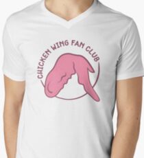 Chicken Wing Fan Club (pink) Men's V-Neck T-Shirt