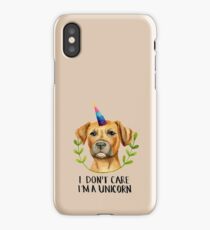 "I'M A UNICORN" Pit Bull Dog Illustration iPhone Case/Skin