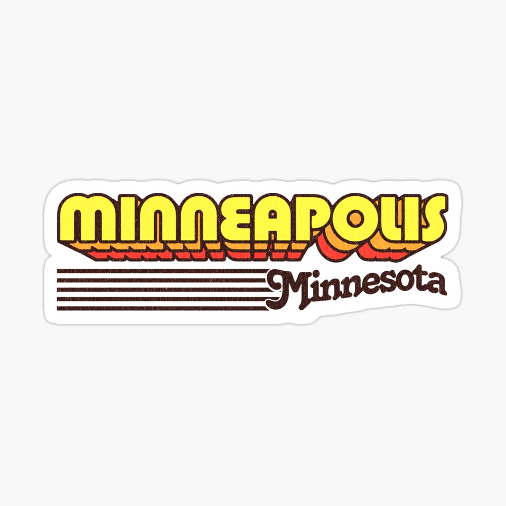 Minneapolis, Minnesota | Retro Stripes Sticker
