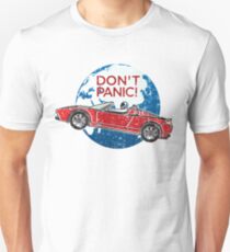 Keine Panik! - eine Hommage an Elon Musk, Spaceman und den Red Roadster Unisex T-Shirt