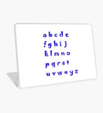 Alphabet blue letters Laptop Skin