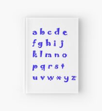 Alphabet blue letters Hardcover Journal