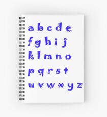 Alphabet blue letters Spiral Notebook