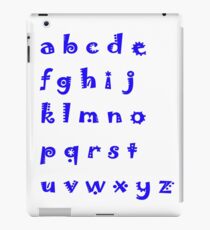 Alphabet blue letters iPad Case/Skin