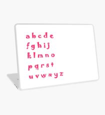 Alphabet red letters Laptop Skin