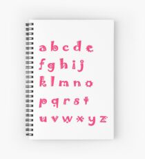 Alphabet red letters Spiral Notebook