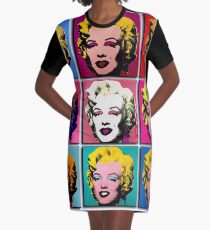 MARILYN ABSTRACT : Art Deco Pop Art Print Graphic T-Shirt Dress