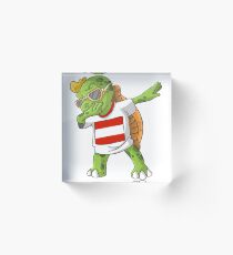 Austria Dabbing Turtle Acrylic Block