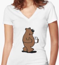 going to the forrest Women's Fitted V-Neck T-Shirt