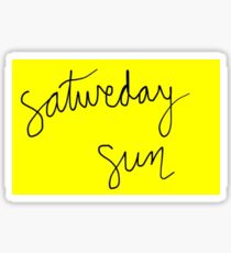 Saturday Sun Vance Joy Sticker