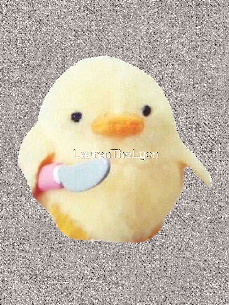 duck holding knife plush